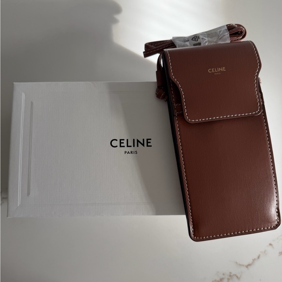 Celine Accessory Crossbody With Flap Tan